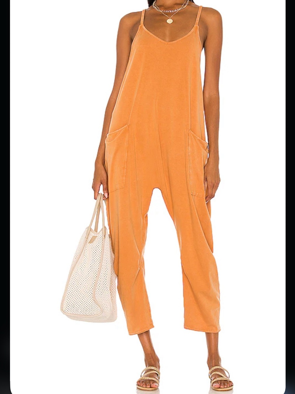 FREE PEOPLE MOVEMENT Hot Shot Jump Suit - Toasted Coconut